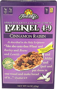 Great tasting whole food cereal . Most Comercial cereals have lots of sugar added and are made from processed grains. Ezekiel makes a few flavors of sprouted cereal. 4:9 Cinnamon Raisin Organic, 16 Ounce