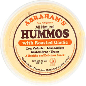 Most Hummus has added oil that makes it 40% more calories! Always check the ingredient statement. Abrahams, Hummos Roasted Garlic, 16 Ounce