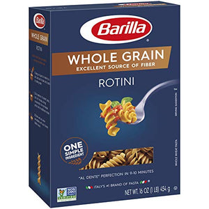Barilla Whole Grain Pasta, Rotini, 16 Ounce (Pack of 8)